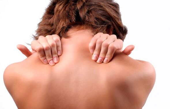 Pain with osteocondrosis in cervical spine