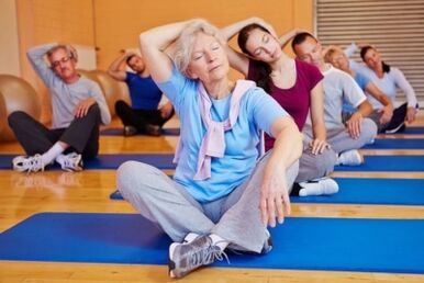 Group exercise therapy classes for cervical osteochondrosis